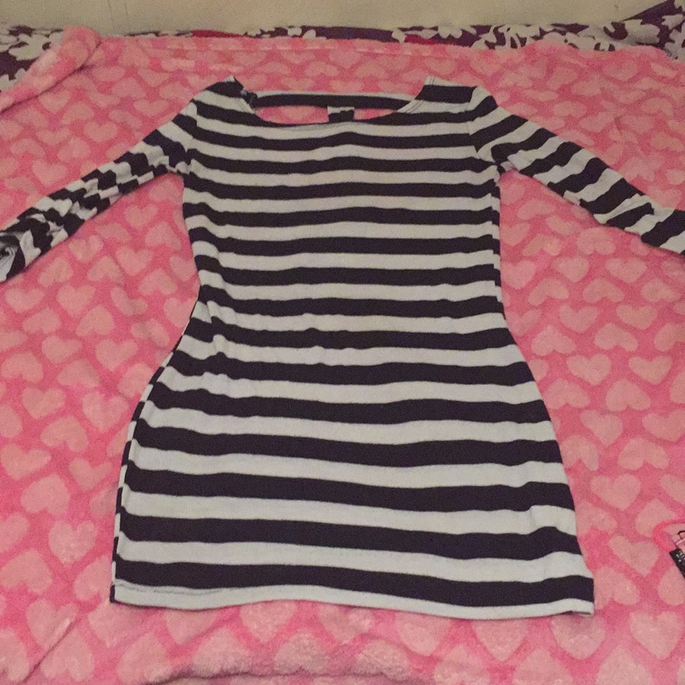 Black an white dress
